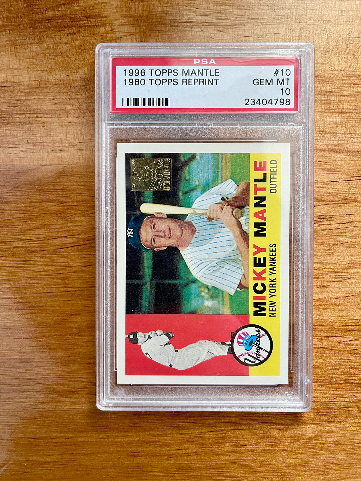 Mickey Mantle - 1996 Topps / 1960 Reprint #10 - PSA 10
