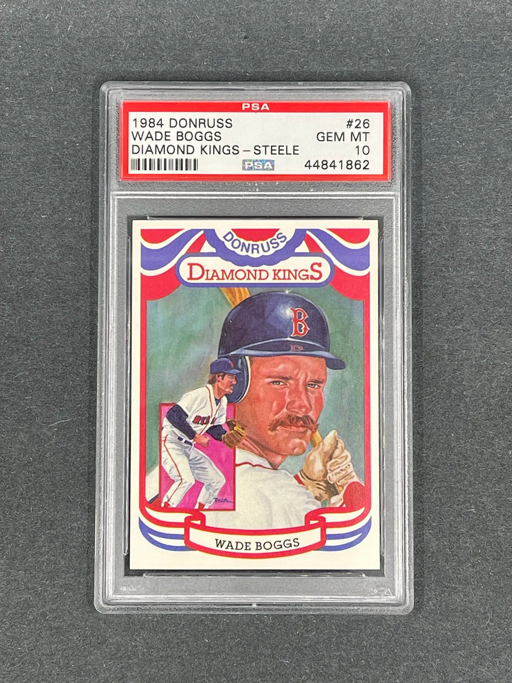 Wade Boggs - 1984 Donruss Diamond Kings Steele #26 - PSA 10