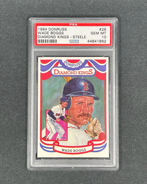 Wade Boggs - 1984 Donruss Diamond Kings Steele #26 - PSA 10
