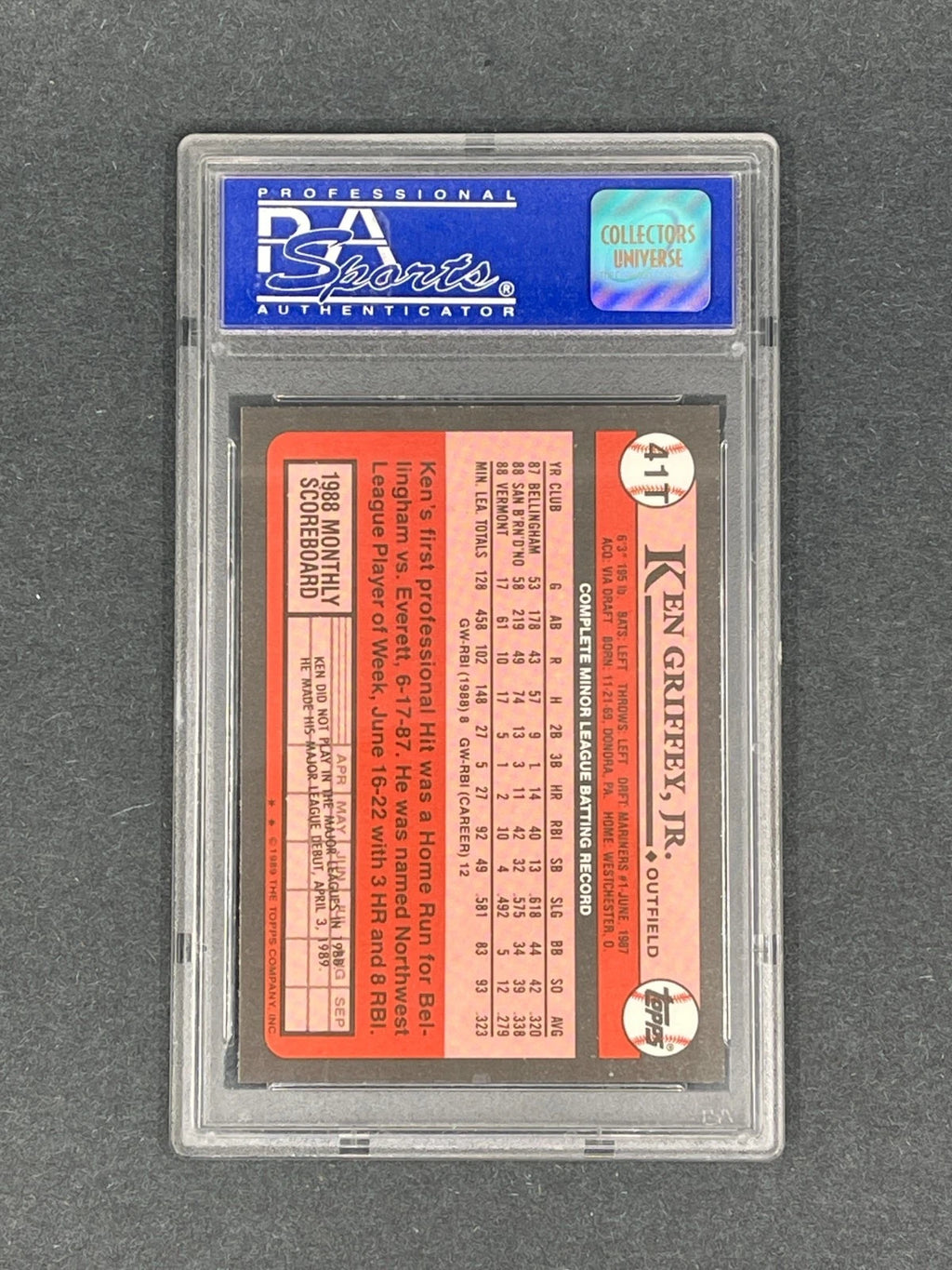 Ken Griffey Jr. - 1989 Topps Traded #41T - PSA 10