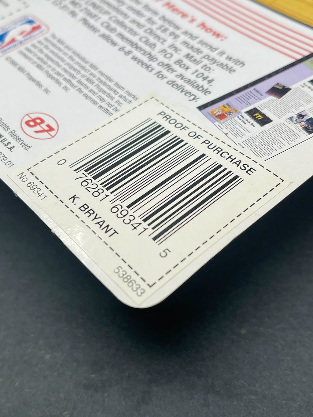 Kobe Bryant - 1996 Starting Lineup - MINT
