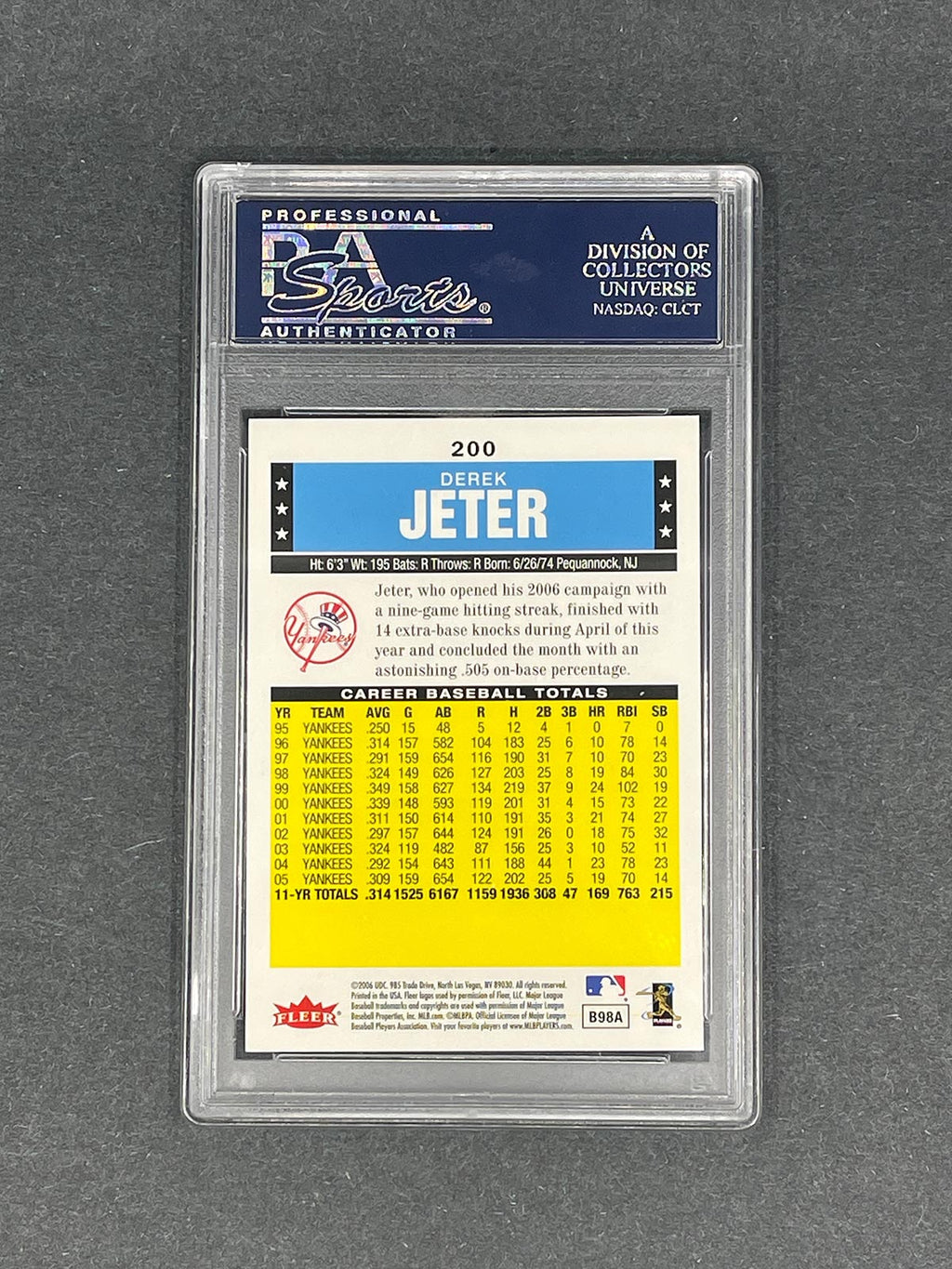Derek Jeter - PSA 10 Four-Pack - Early Years and Legacy Set