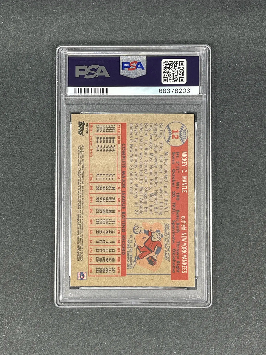 Mickey Mantle - 2021 Topps X Mantle #12 - PSA 10