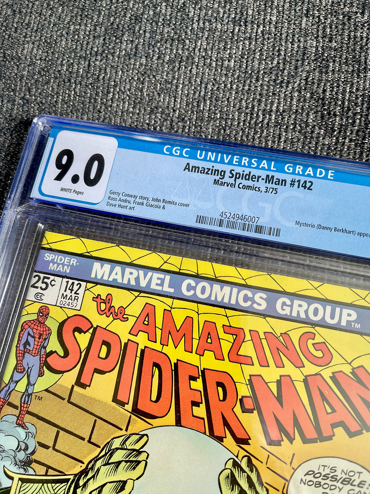 Amazing Spider-Man #142 - 1975 Mysterio Appearance - CGC 9.0