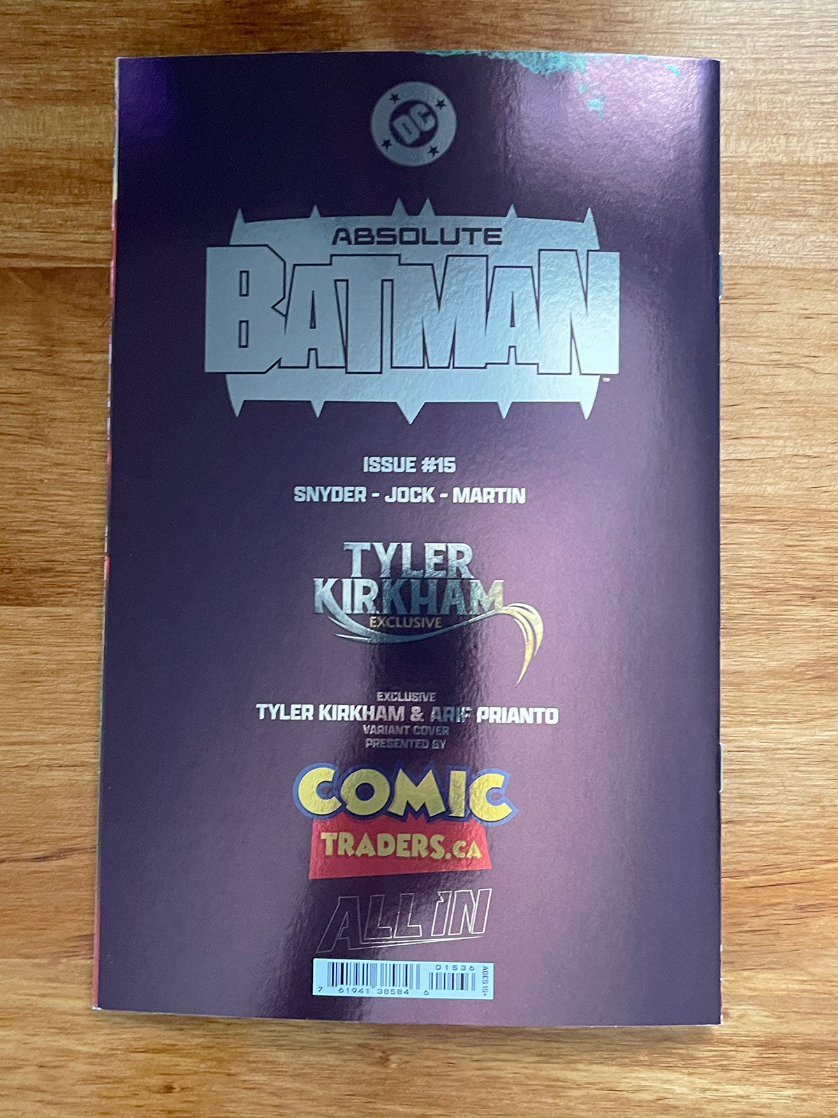 Absolute Batman #15 - 2026 Tyler Kirkham Virgin Foil Variant Signed with COA - NM-