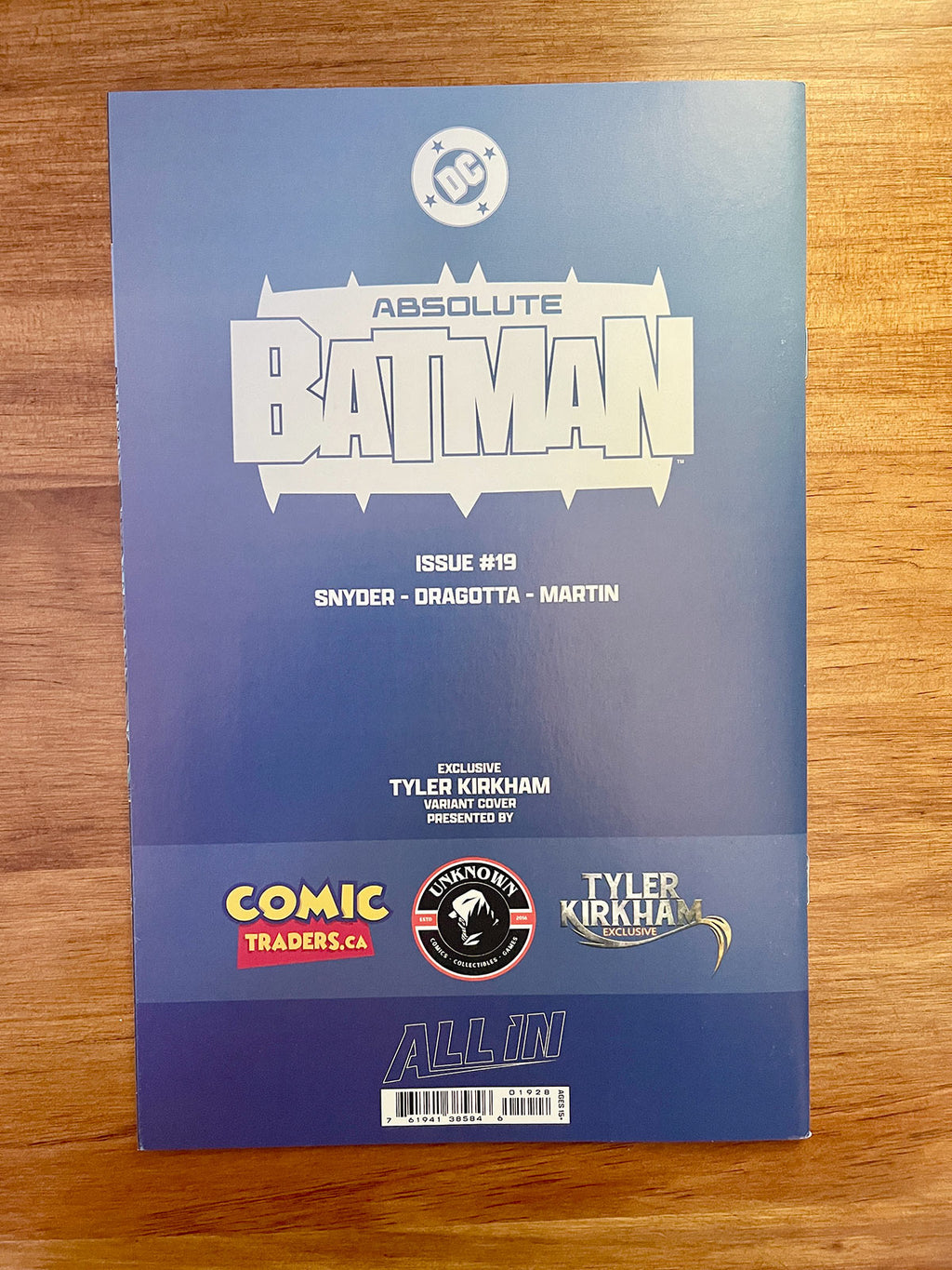 Absolute Batman #19 - 2026 First Appearance of Scarecrow - Tyler Kirkham Virgin Variant Signed w/ COA - NM
