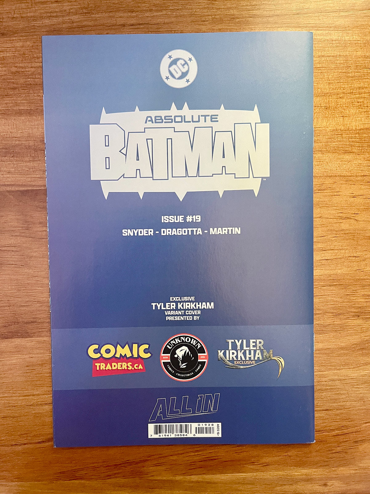 Absolute Batman #19 - 2026 First Appearance of Scarecrow - Tyler Kirkham Virgin Variant Signed w/ COA - NM