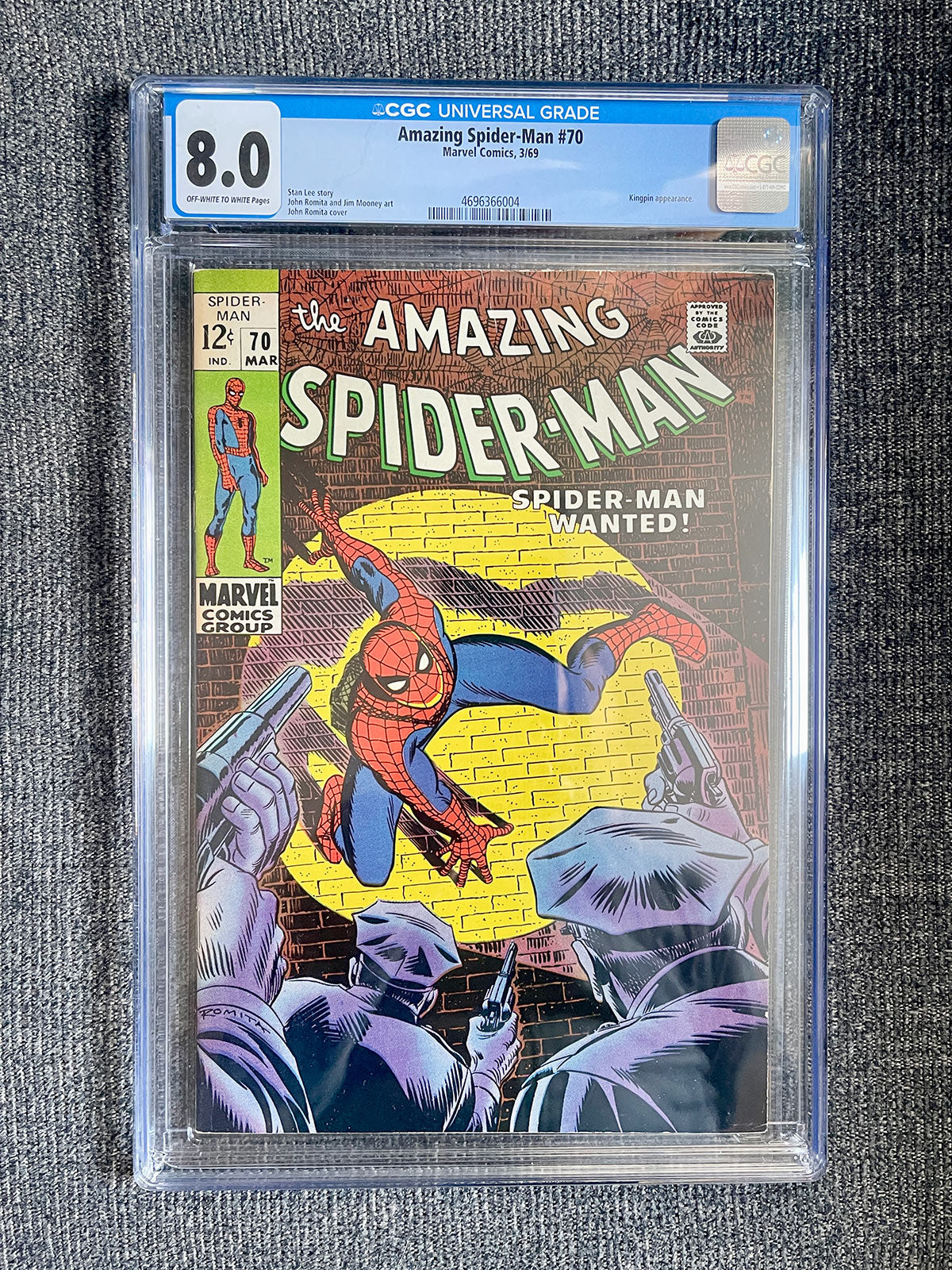 Amazing Spider-Man #70 - 1969 Spider-Man Wanted - CGC 8.0