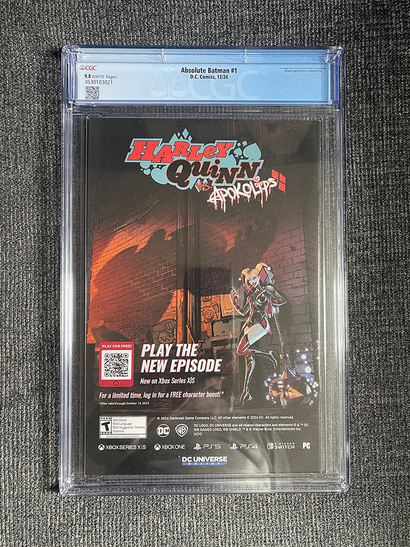 Absolute Batman #1 - 2024 First Print Dragotta Cover - CGC 9.8