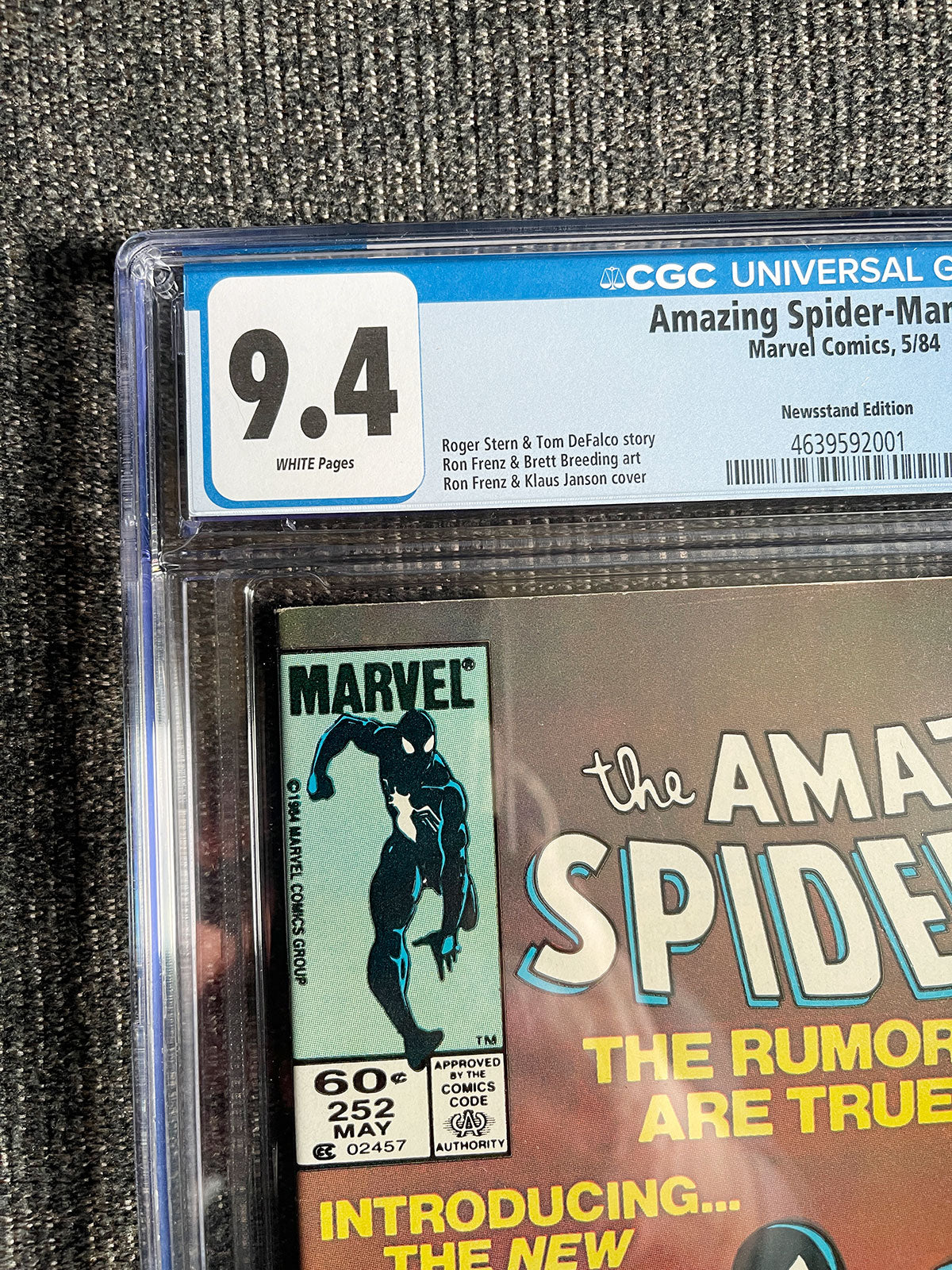 Amazing Spider-Man #252 - 1984 First ASM Black Spidey Suit Appearance - Newsstand CGC 9.4