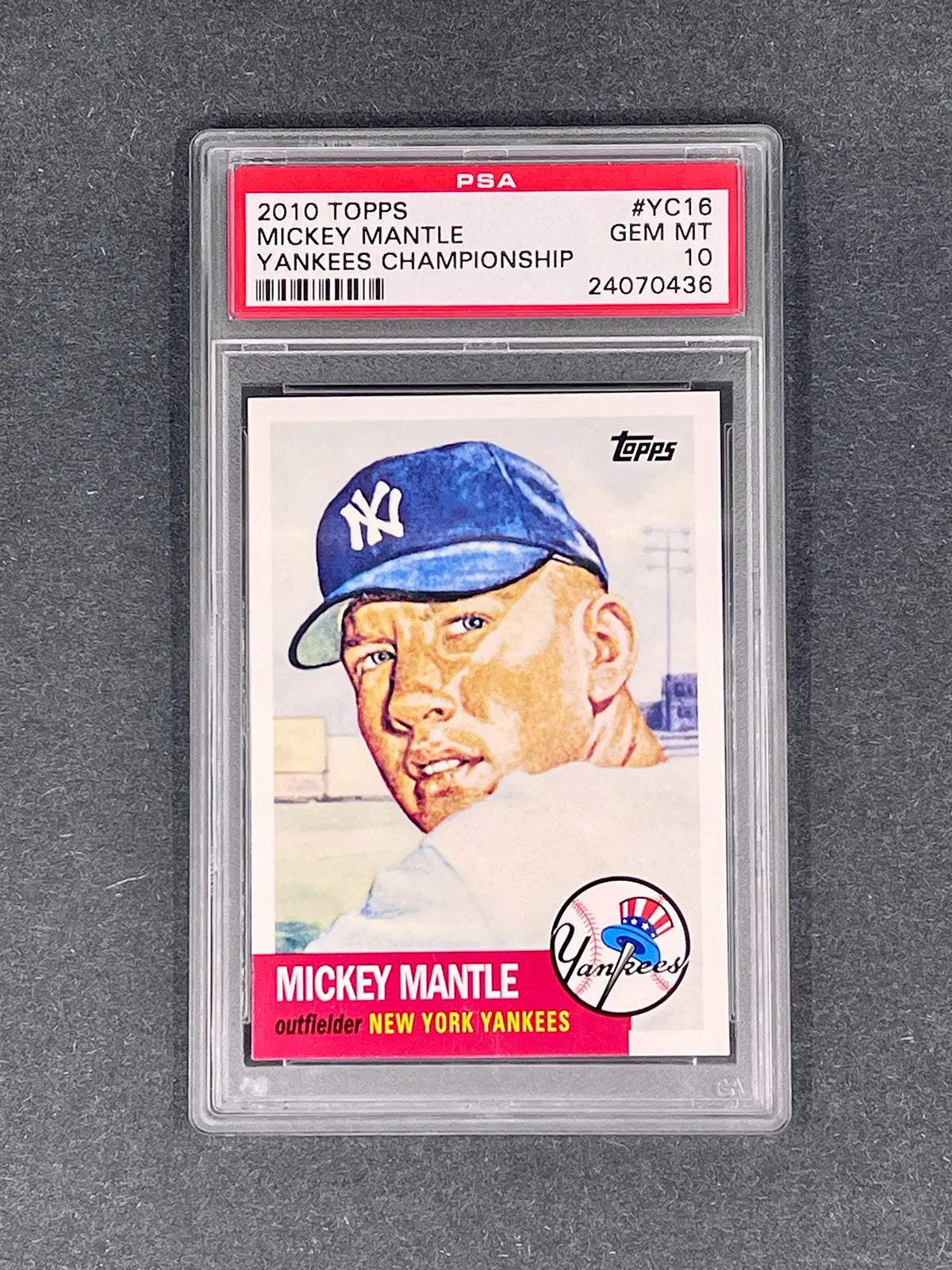 Mickey Mantle – 2010 Topps Yankees Championship #YC16 – PSA 10