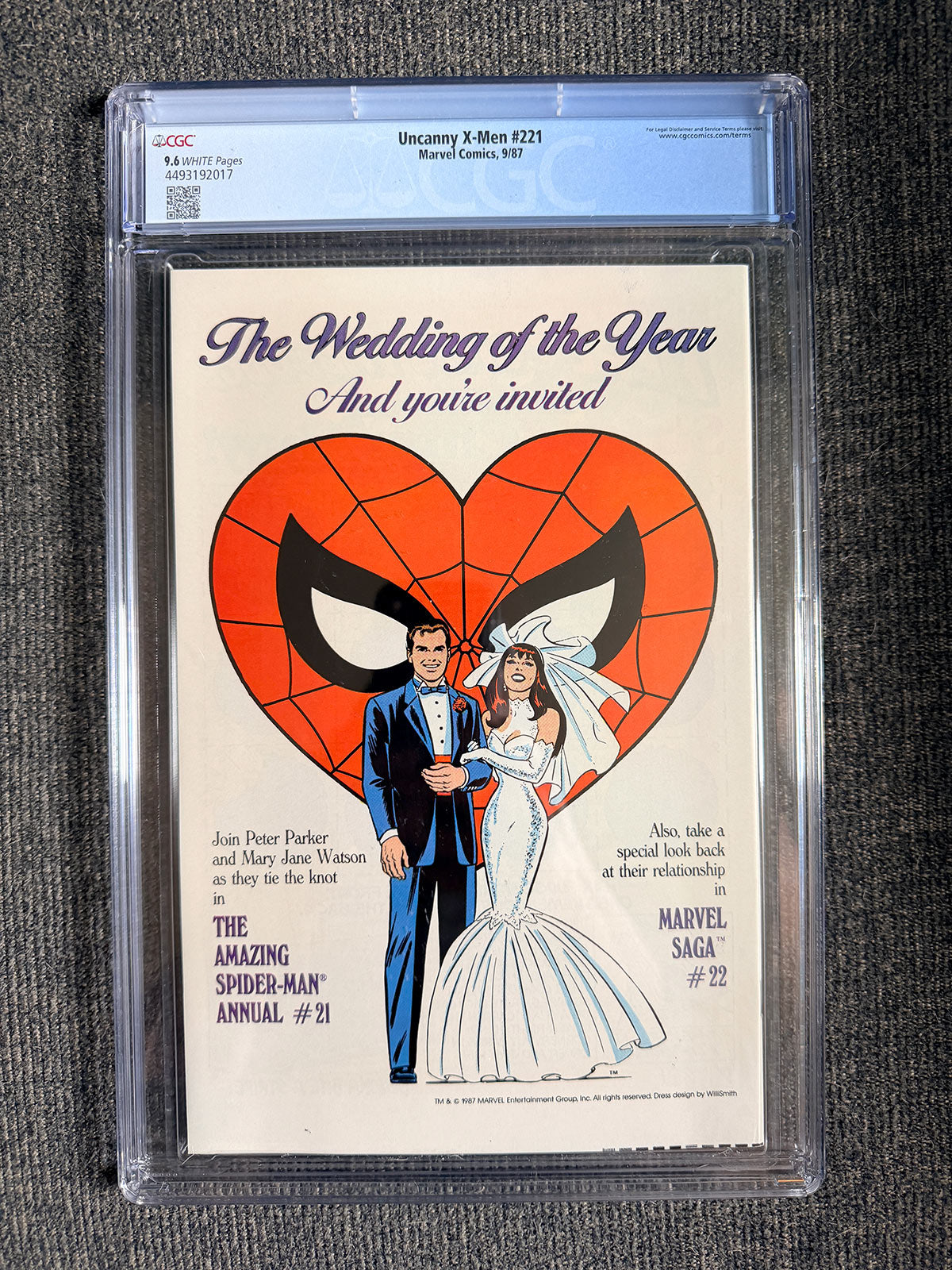 Uncanny X-Men #221 - 1987 First Appearance of Mister Sinister - CGC 9.6