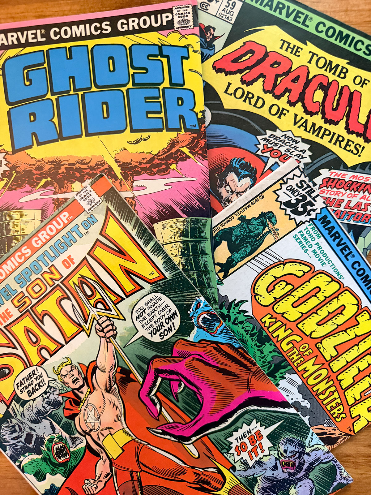 Marvel Horror & Occult Raw Back Issues - Ghost Rider, Tomb of Dracula & Son of Satan