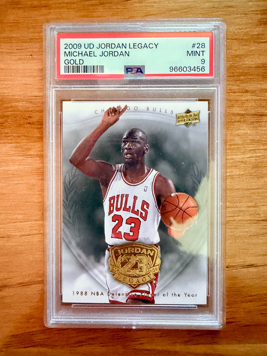 Michael Jordan – 2009 Upper Deck Jordan Legacy Gold #28 – PSA 9