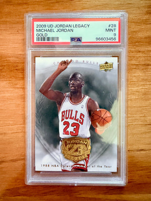 Michael Jordan – 2009 Upper Deck Jordan Legacy Gold #28 – PSA 9