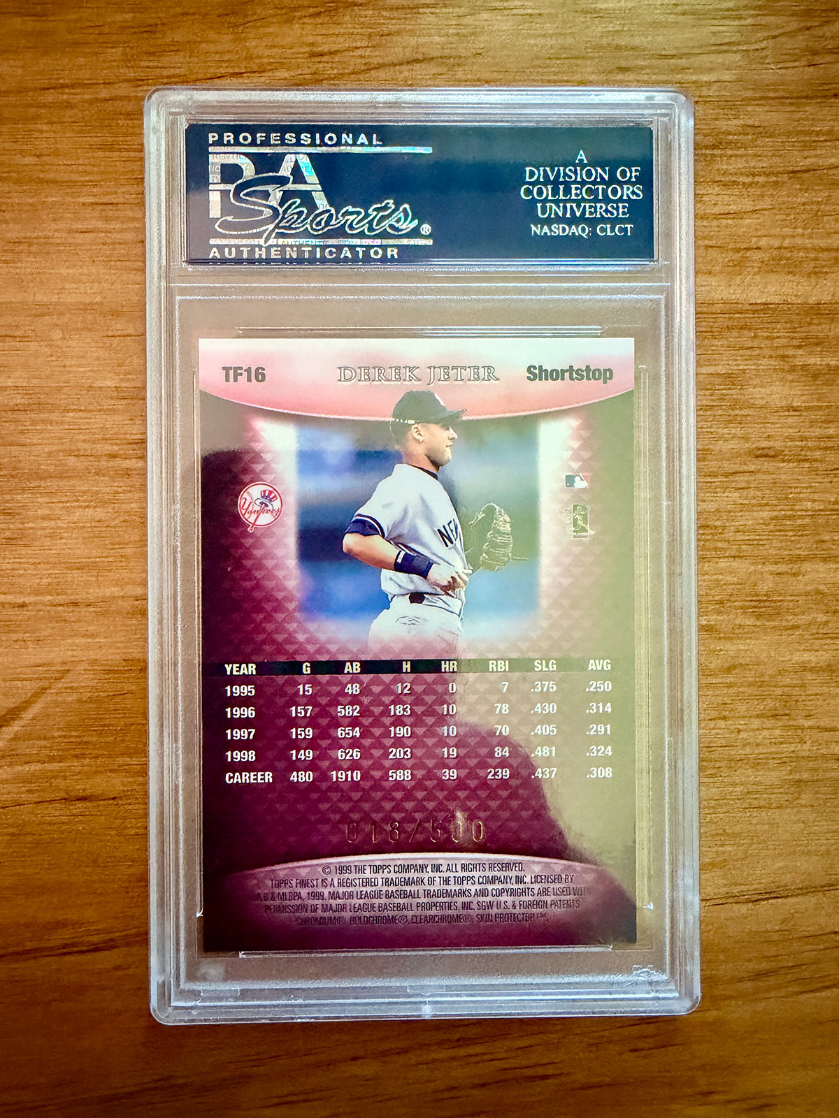 Derek Jeter - 1999 Finest Red #TF16 - PSA 10