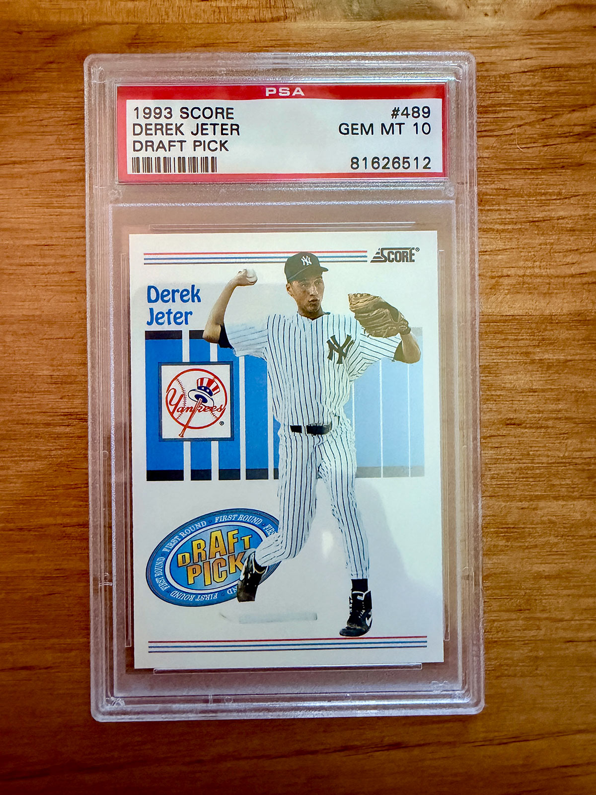Derek Jeter - 1993 Score Draft Pick #489 - PSA 10
