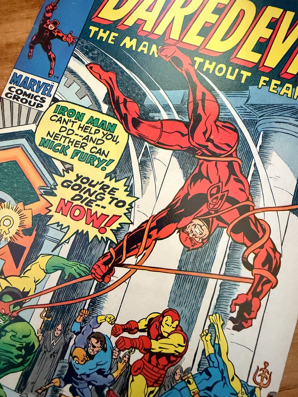 Daredevil #73 - 1971 Iron Man and Nick Fury Appearance - VF-