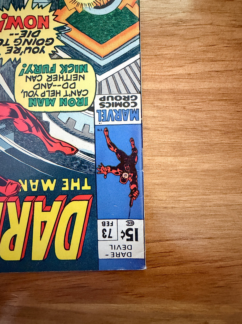 Daredevil #73 - 1971 Iron Man and Nick Fury Appearance - VF-