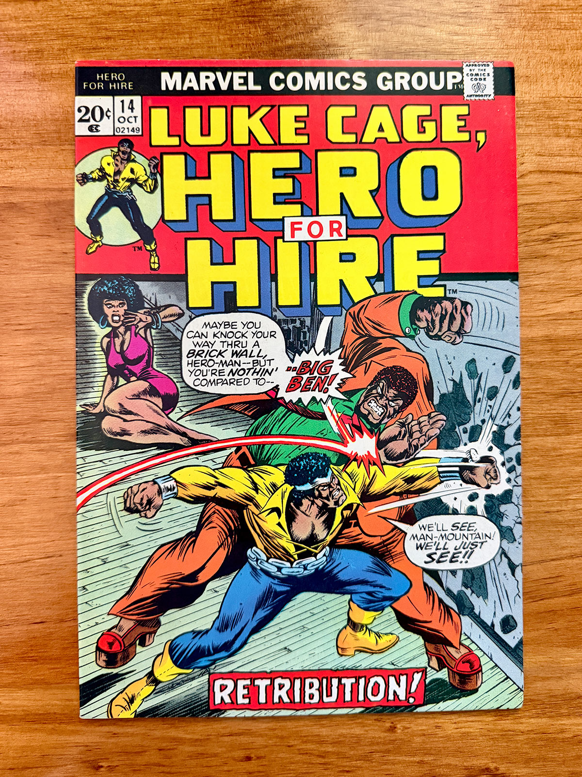 Luke Cage, Hero For Hire #14 - 1973 vs Big Ben - VF