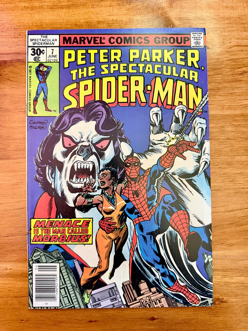 Spectacular Spider-Man #7 - 1977 vs Morbius - NM-
