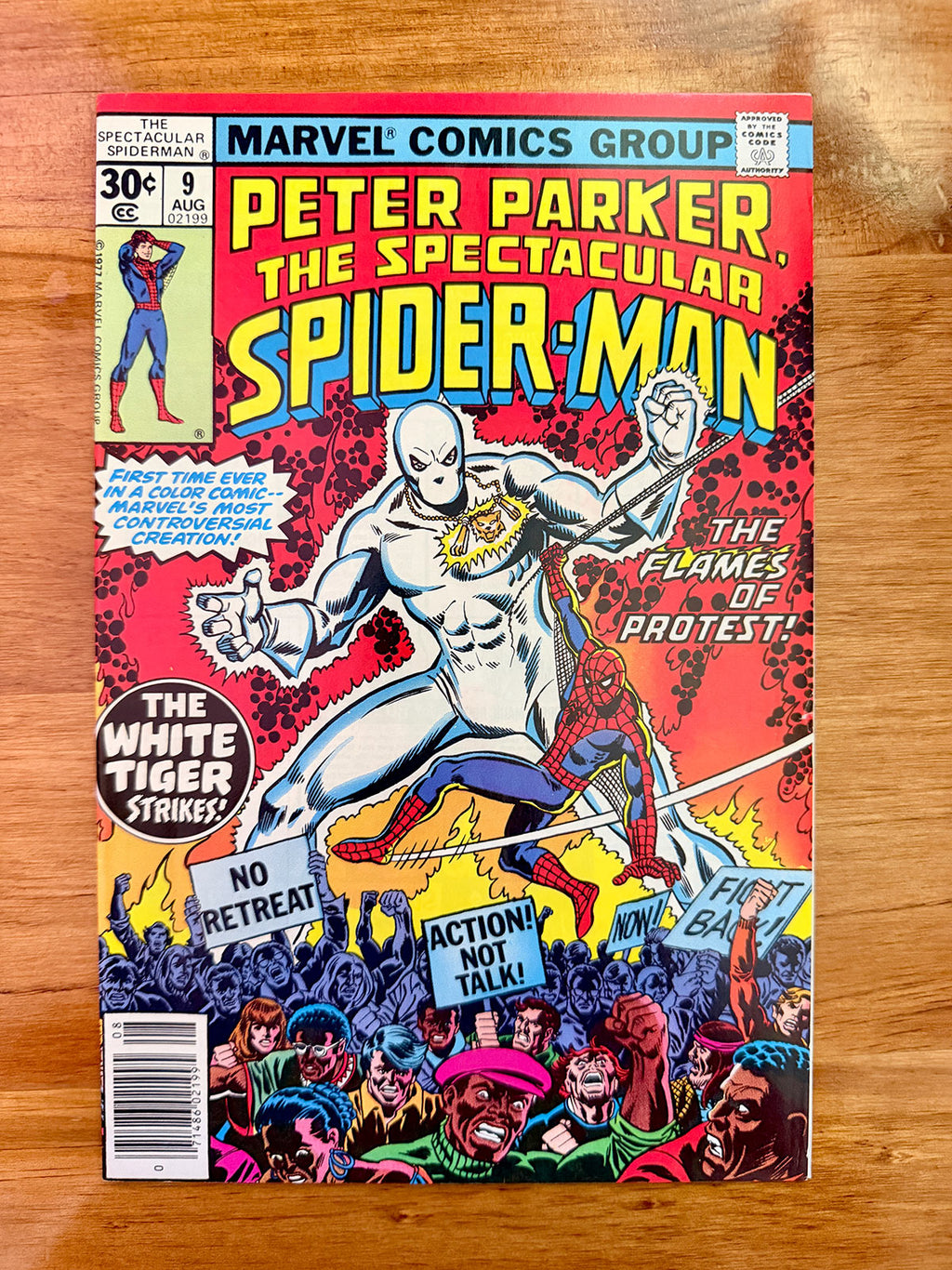 Spectacular Spider-Man #9 - 1977 Key First Appearance of White Tiger - NM