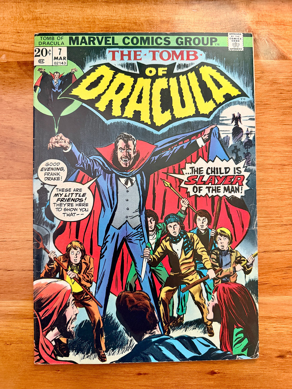 Tomb of Dracula #7 - 1973 First Appearance Quincy and Edith Harker - VF-