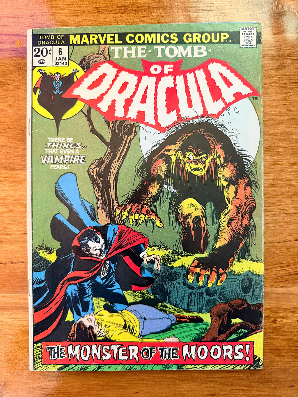 Tomb of Dracula #6 - 1973 vs Monster of The Moors - FINE+