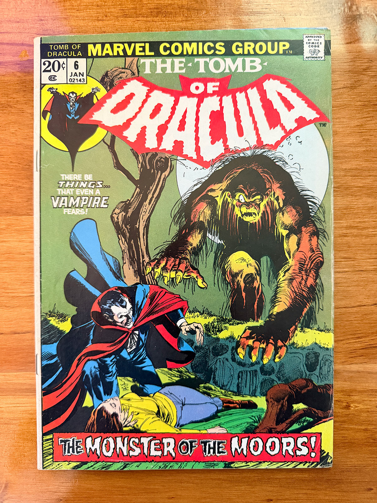 Tomb of Dracula #6 - 1973 vs Monster of The Moors - FINE+