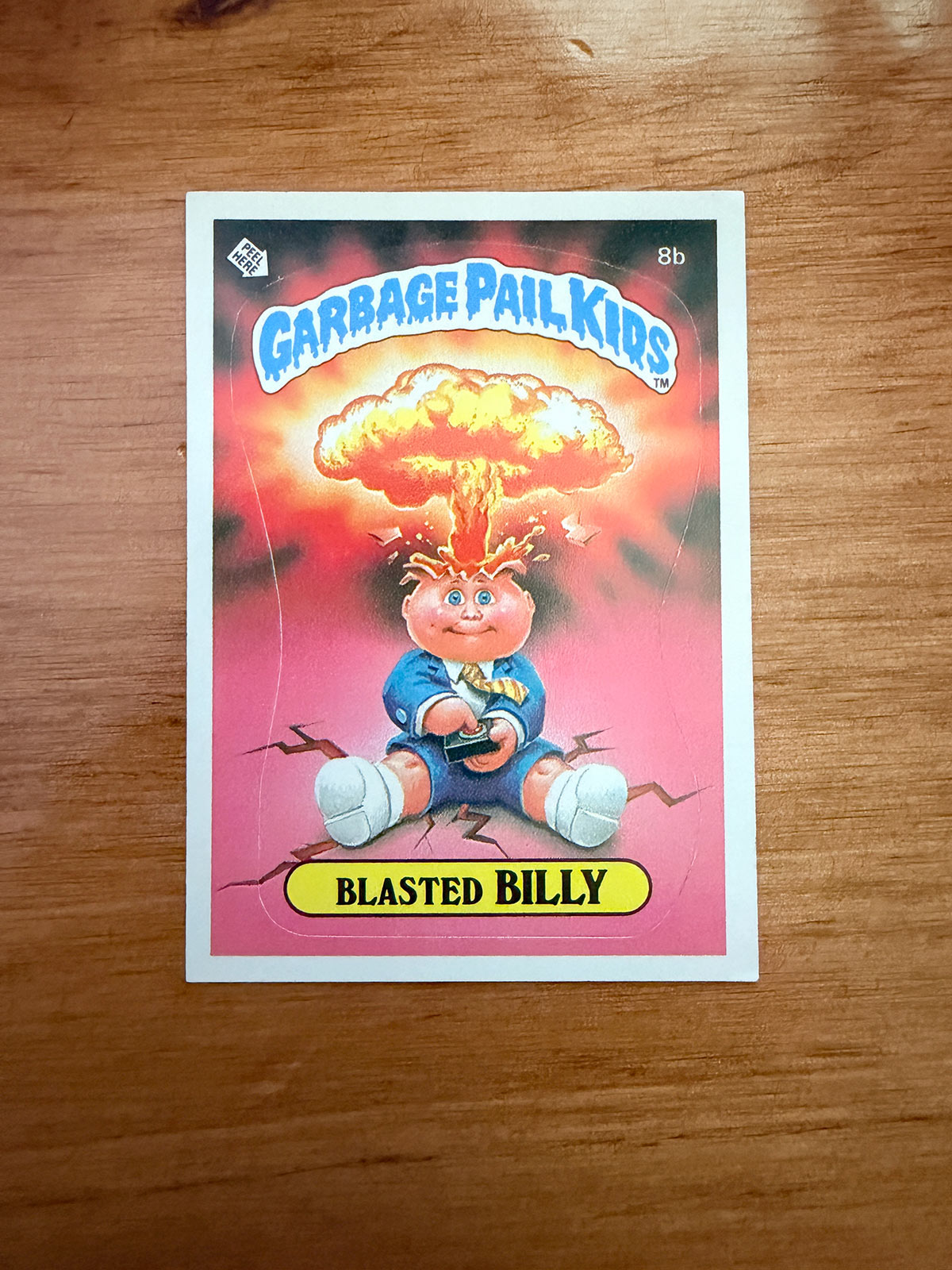 Topps Garbage Pail Kids - Blasted Billy 8b Checklist - 1985 Series