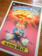 Topps Garbage Pail Kids - Blasted Billy 8b Checklist - 1985 Series 1 - First Print Matte Back - VF