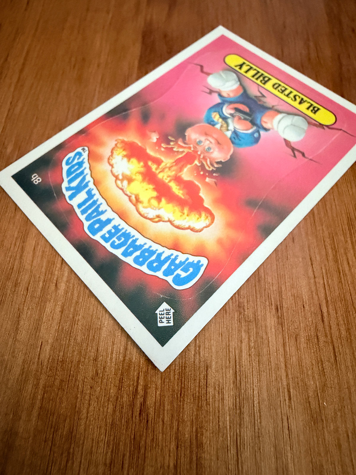 Topps Garbage Pail Kids - Blasted Billy 8b Checklist - 1985 Series 1 - First Print Matte Back - VF