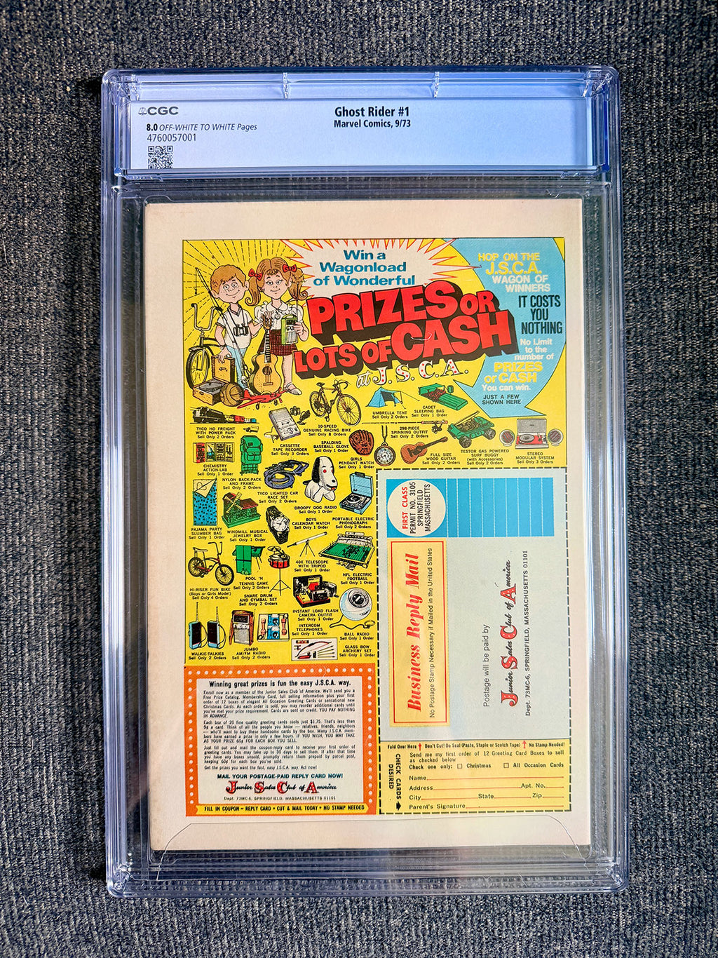 Ghost Rider #1 - 1973 First Ghost Rider Solo and Son of Satan Appearance - CGC 8.0 JUST SLABBED