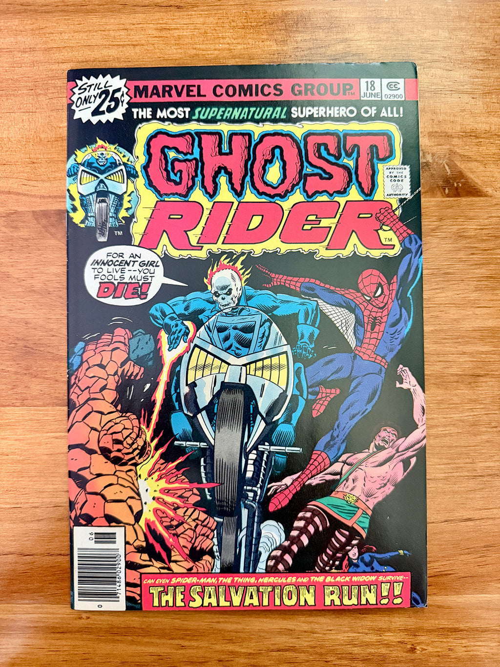 Ghost Rider #18 - 1976 Spider-Man, Thing and Iceman Appearance - VF