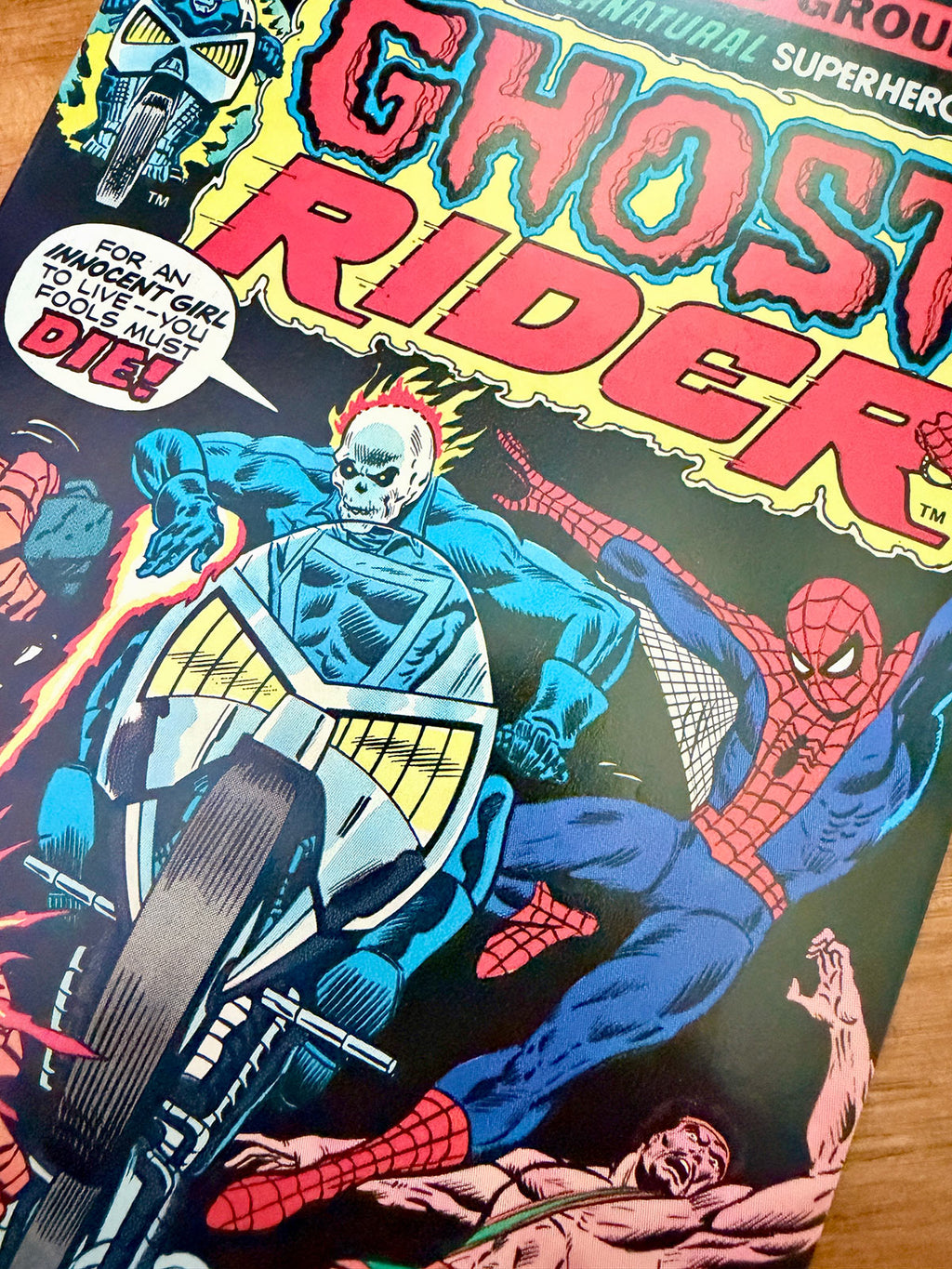 Ghost Rider #18 - 1976 Spider-Man, Thing and Iceman Appearance - VF