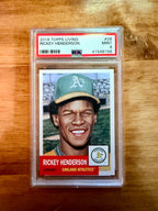 Rickey Henderson - 2018 Topps Living Set #28 - PSA 9