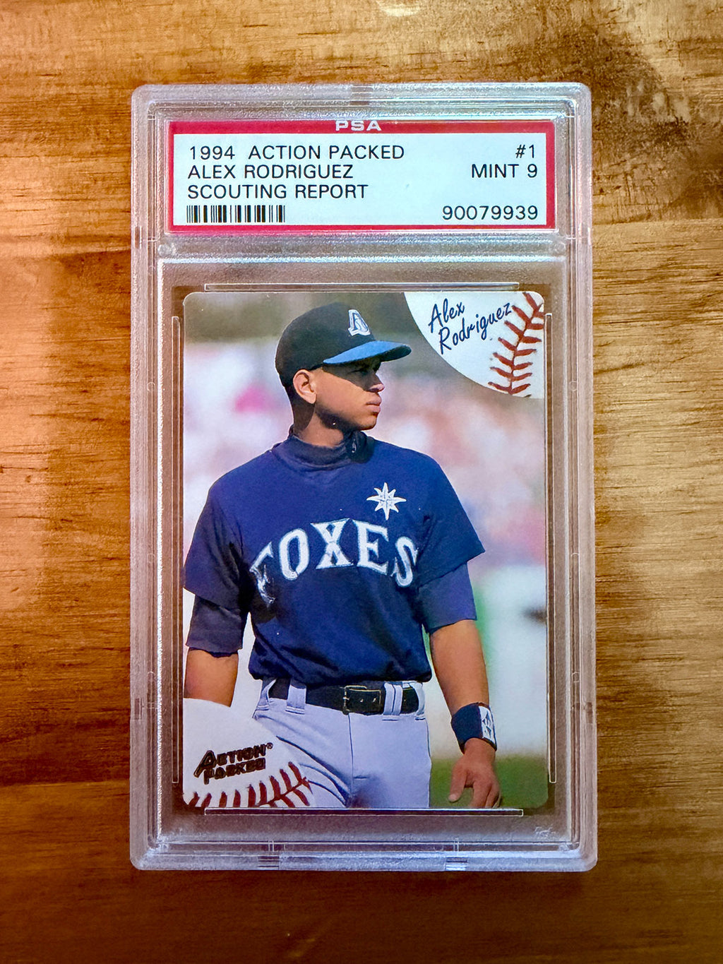 Alex Rodriguez - 1994 Action Packed Scouting Report #1 - PSA 9