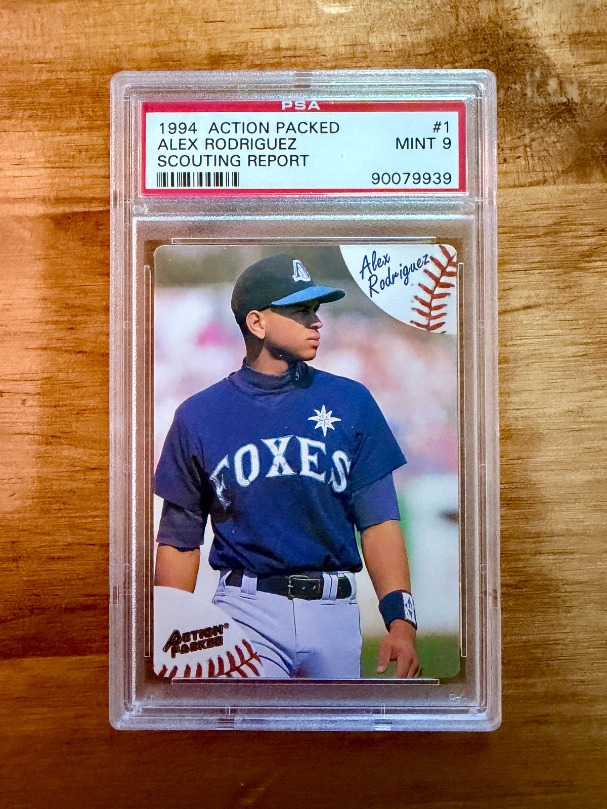 Alex Rodriguez - 1994 Action Packed Scouting Report #1 - PSA 9