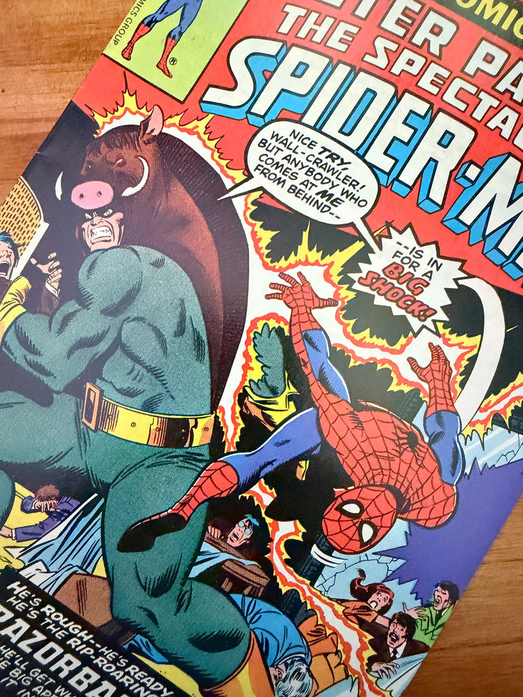 Spectacular Spider-Man #13 - 1977 First Appearance of Razorback - VF+