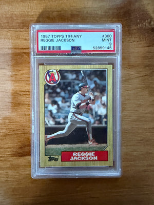 Reggie Jackson - 1987 Topps Tiffany #300 - PSA 9