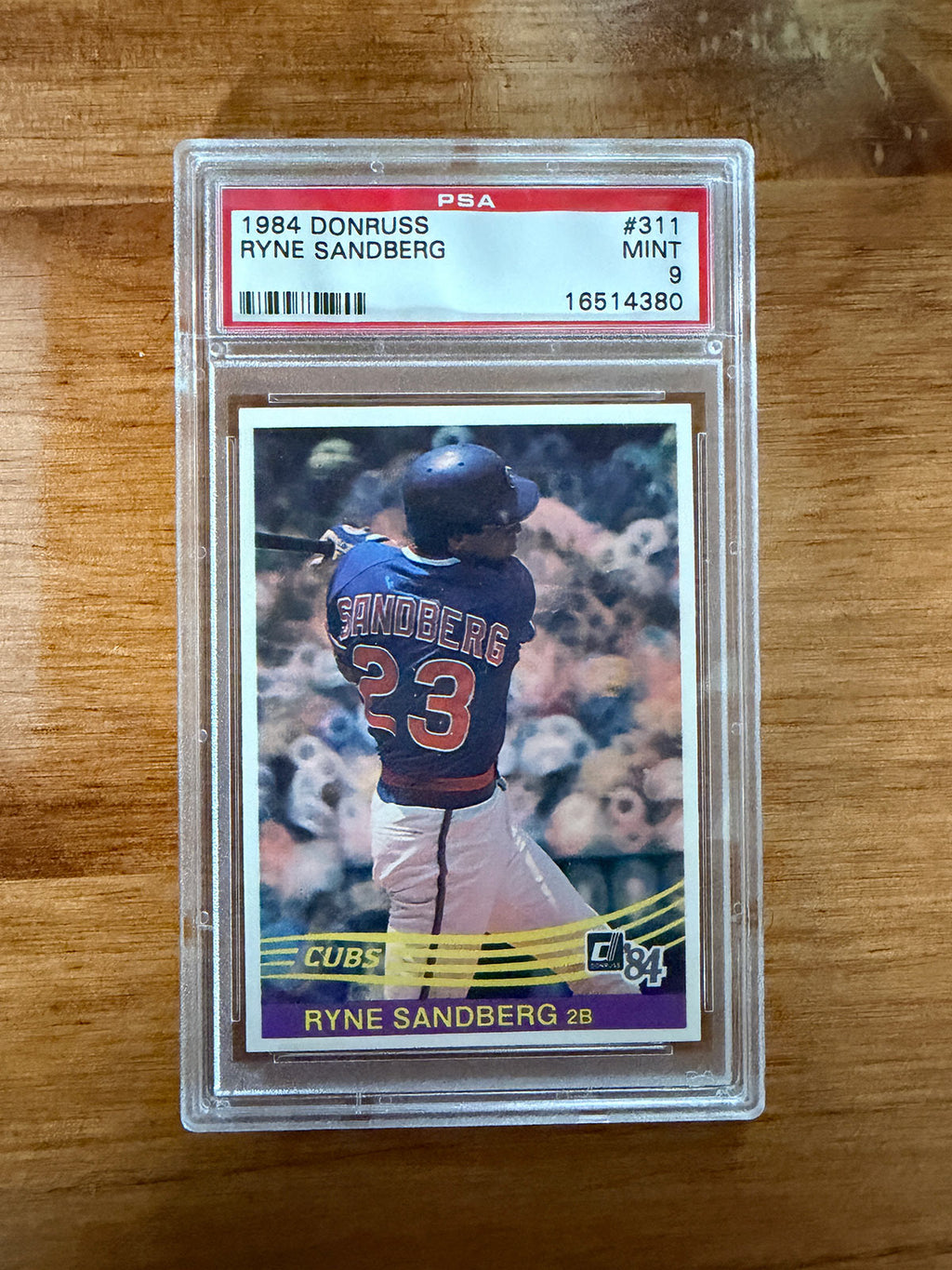Ryne Sandberg - 1984 Donruss #311 - PSA 9