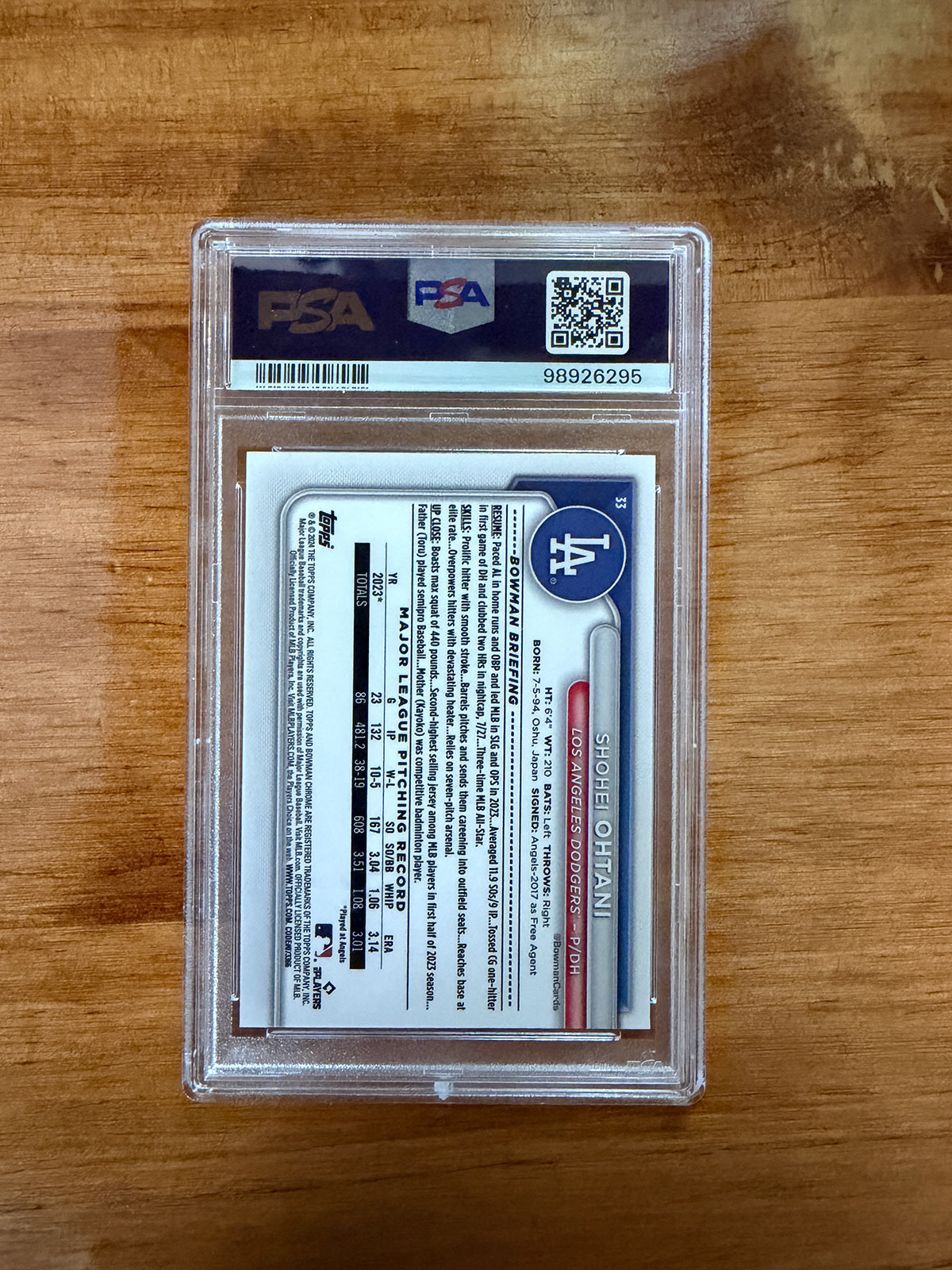 Shohei Ohtani - 2024 Bowman Mega Box Chrome #33 - PSA 9