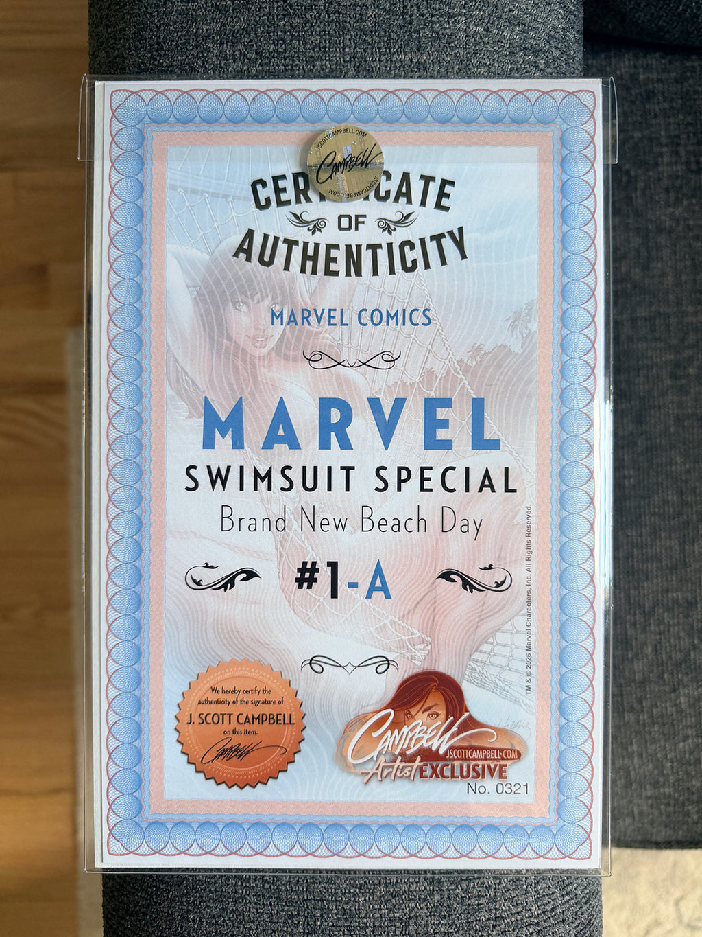 Marvel Swimsuit Special - 2026 Mary Jane Cover - J. Scott Campbell SIGNED - NM+