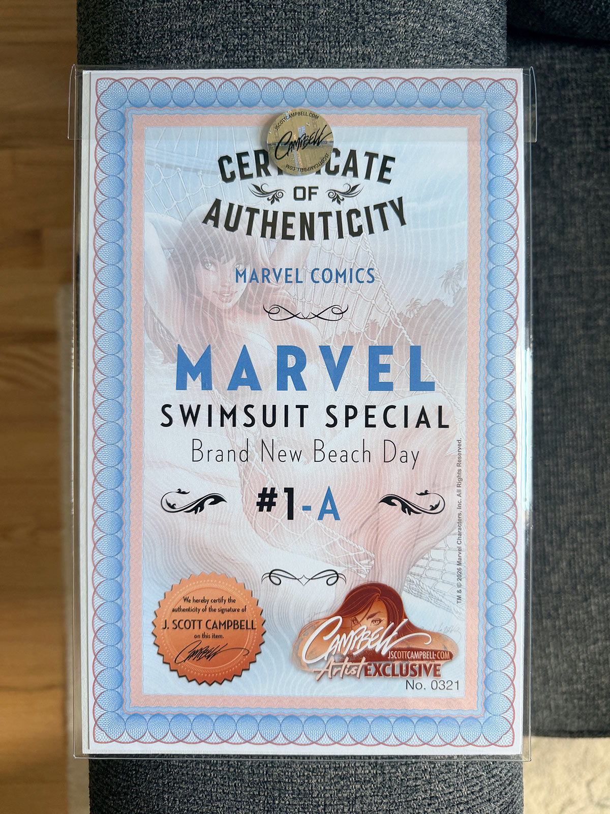 Marvel Swimsuit Special - 2026 Mary Jane Cover - J. Scott Campbell SIGNED - NM+
