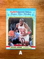 Michael Jordan - 1988 Fleer Super Star Sticker #7 - Pick Your Card
