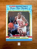 Michael Jordan - 1988 Fleer Super Star Sticker #7 - Pick Your Card