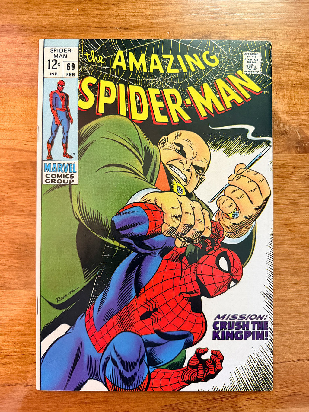 Amazing Spider-Man #69 - 1968 vs Kingpin - VF
