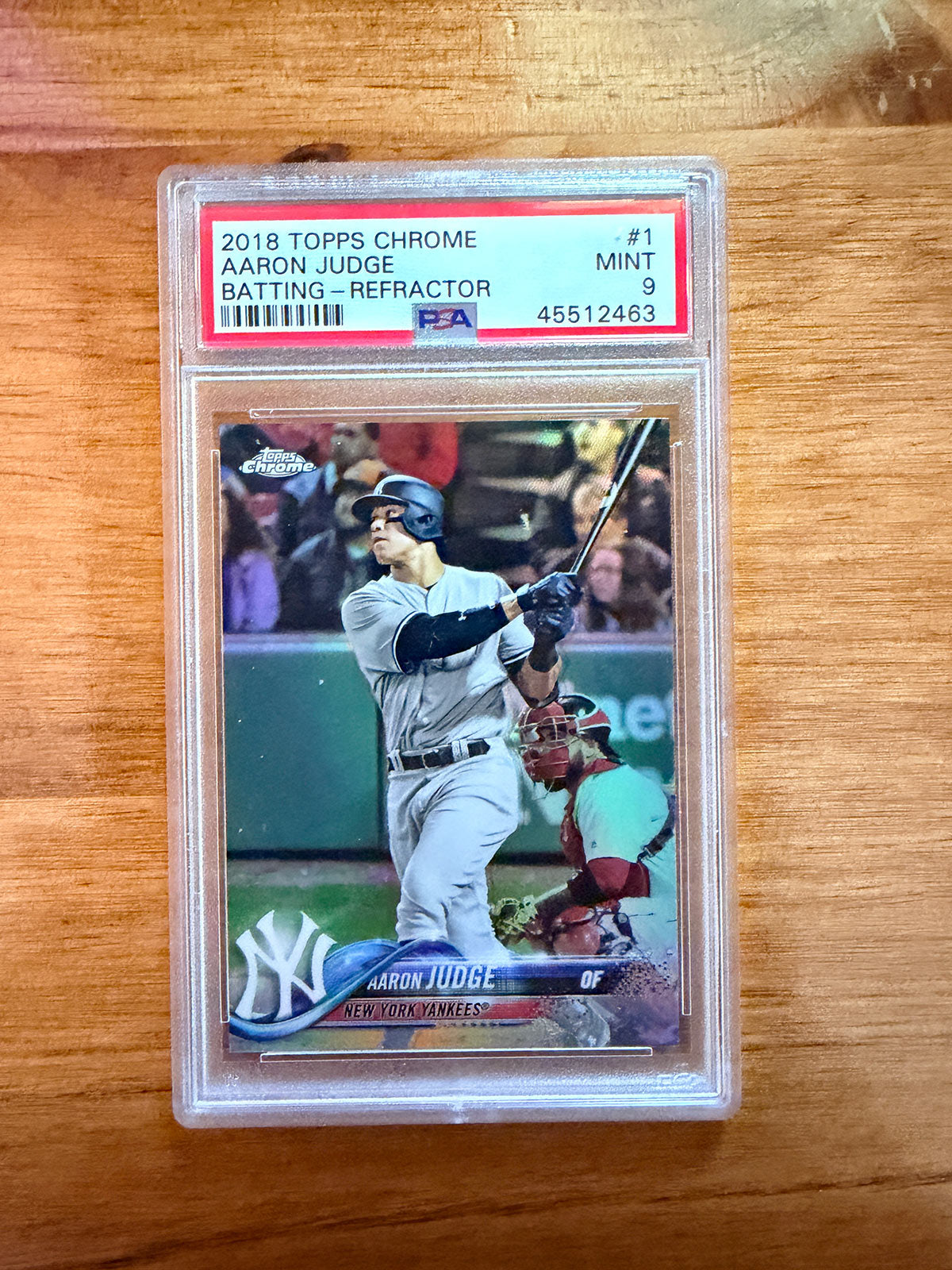 Aaron Judge - 2018 Topps Chrome #1 - Batting Refractor - PSA 9