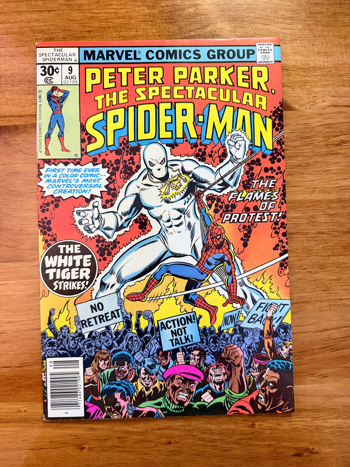 Spectacular Spider-Man #9 - 1977 Key First Appearance of White Tiger - VF+