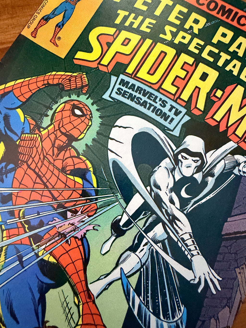 Spectacular Spider-Man #22 Newsstand - 1978 First Spider-Man vs Moon Knight - VF+